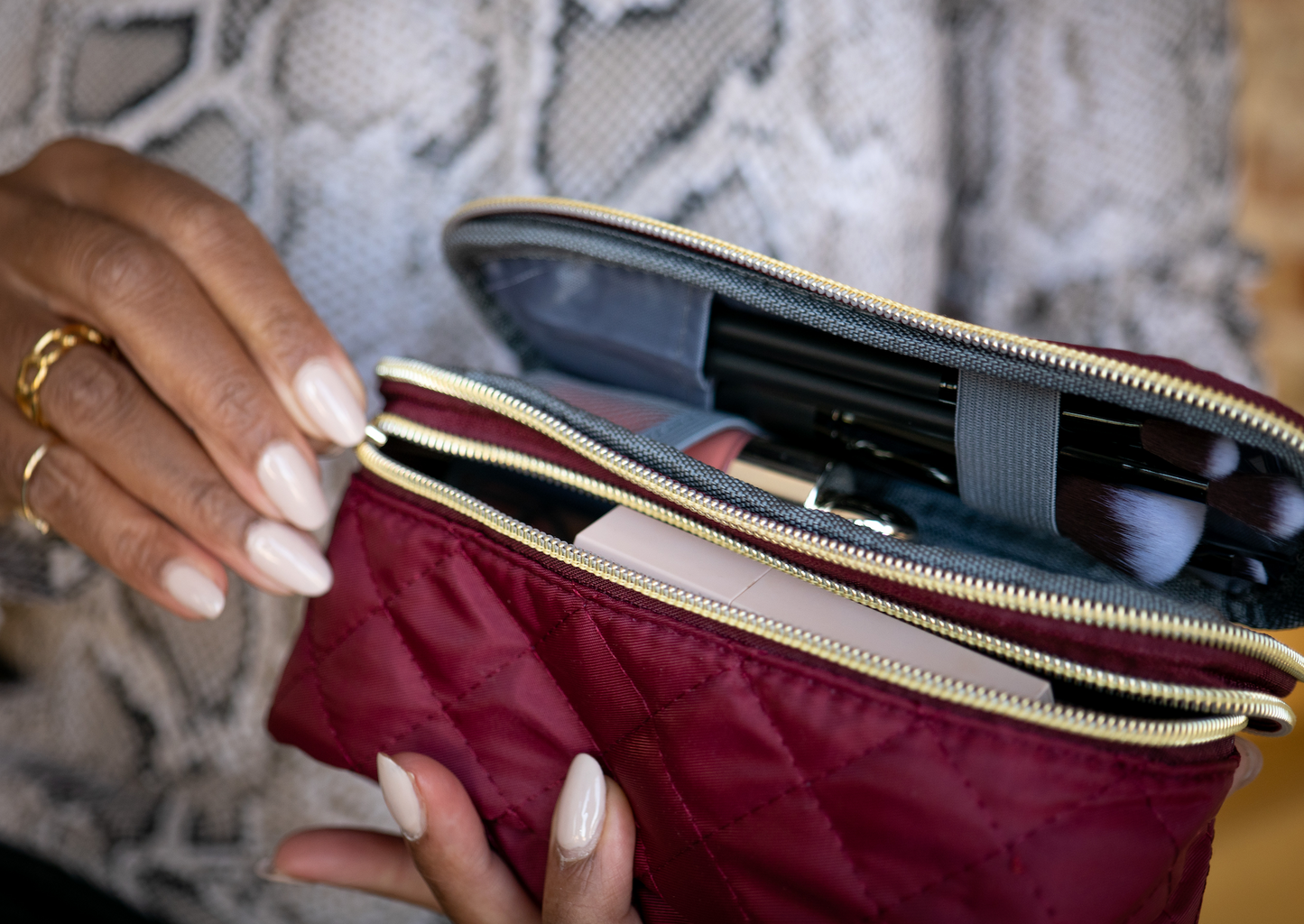 Travel Makeup Case with Mirror