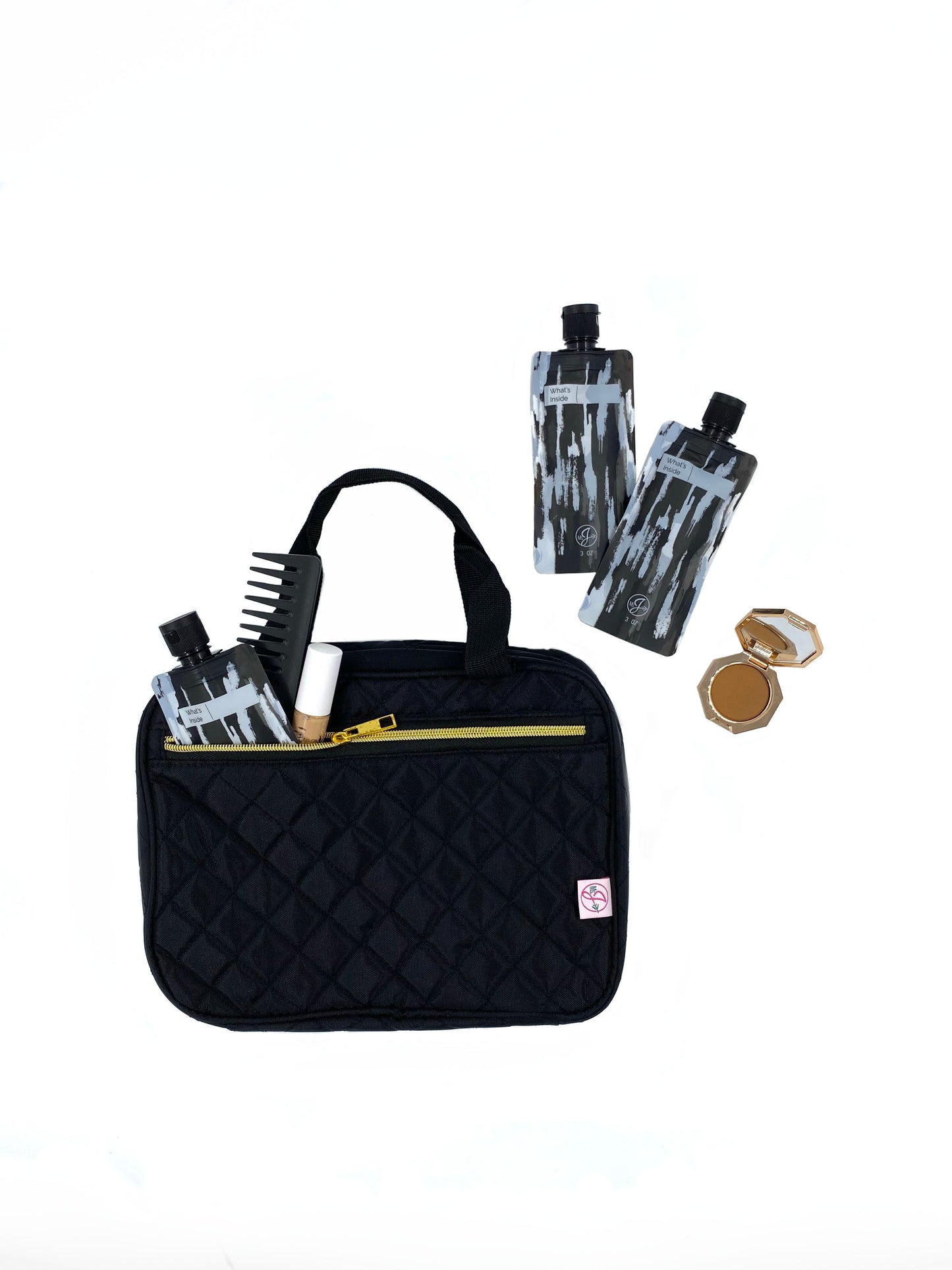 Eco Travel Bottles - 3 Piece Set (Black & Gray)