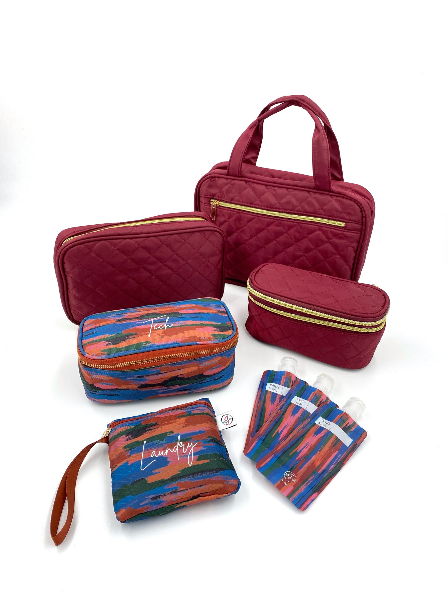 Travel Essentials Carnivale Collection Complete Set | 5 Accessories | Multi Hue