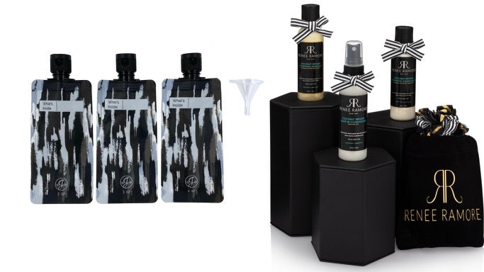 Holiday Gift Set | Ms. J Travel Bottles PLUS Renee Ramore Travel-Sized Hair Care Products