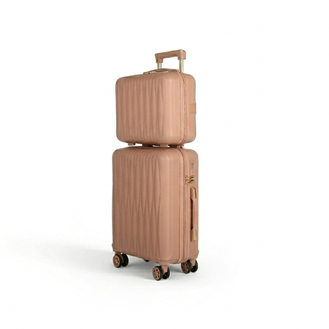 Carry-On 2-Piece Expandable Luggage Set with Bonus Shoe Bag & 3-Piece Packing Cube Set