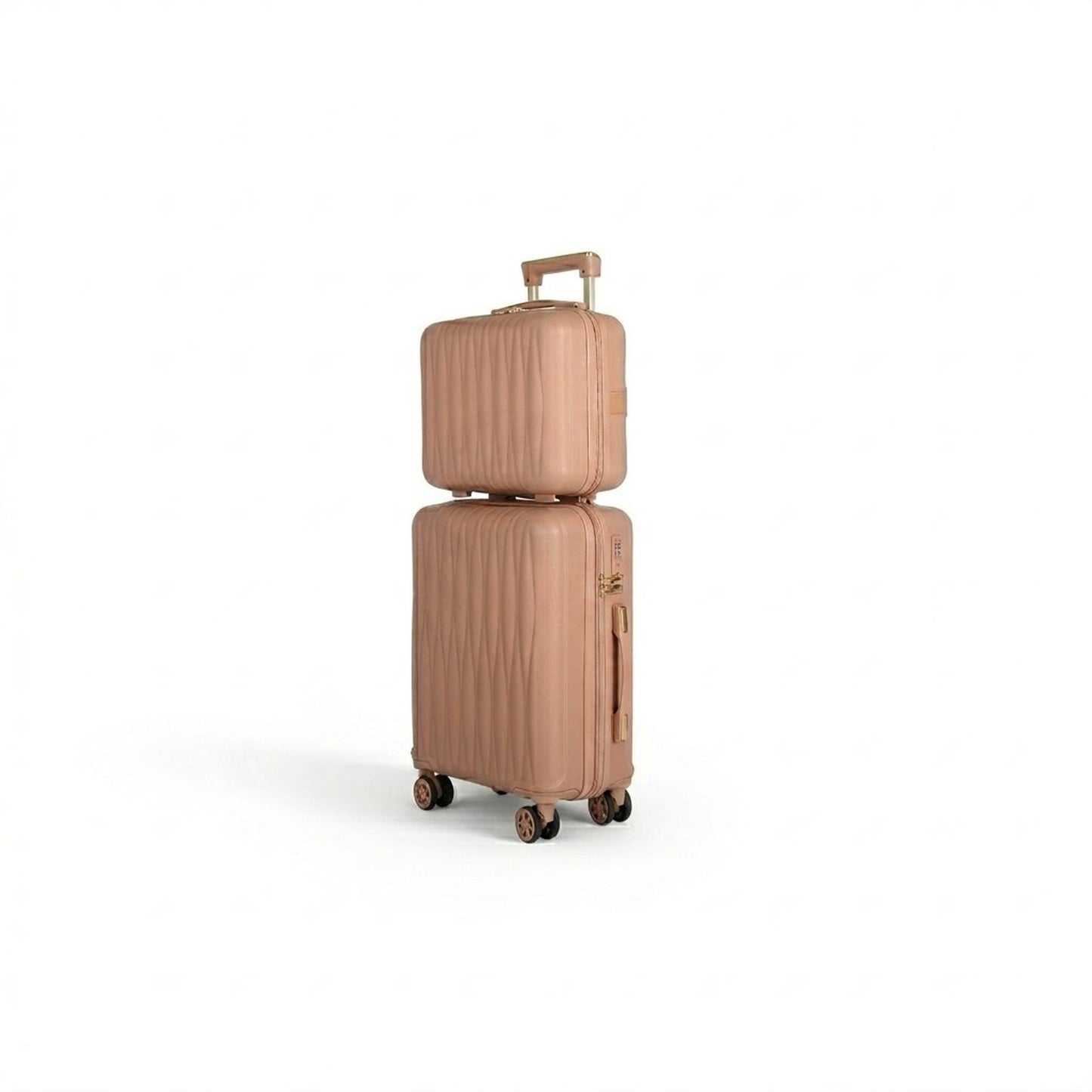 Ms. Jetsetter 2-Piece Expandable Luggage Set with Bonus Shoe Bag & 3-Piece Packing Cube Set