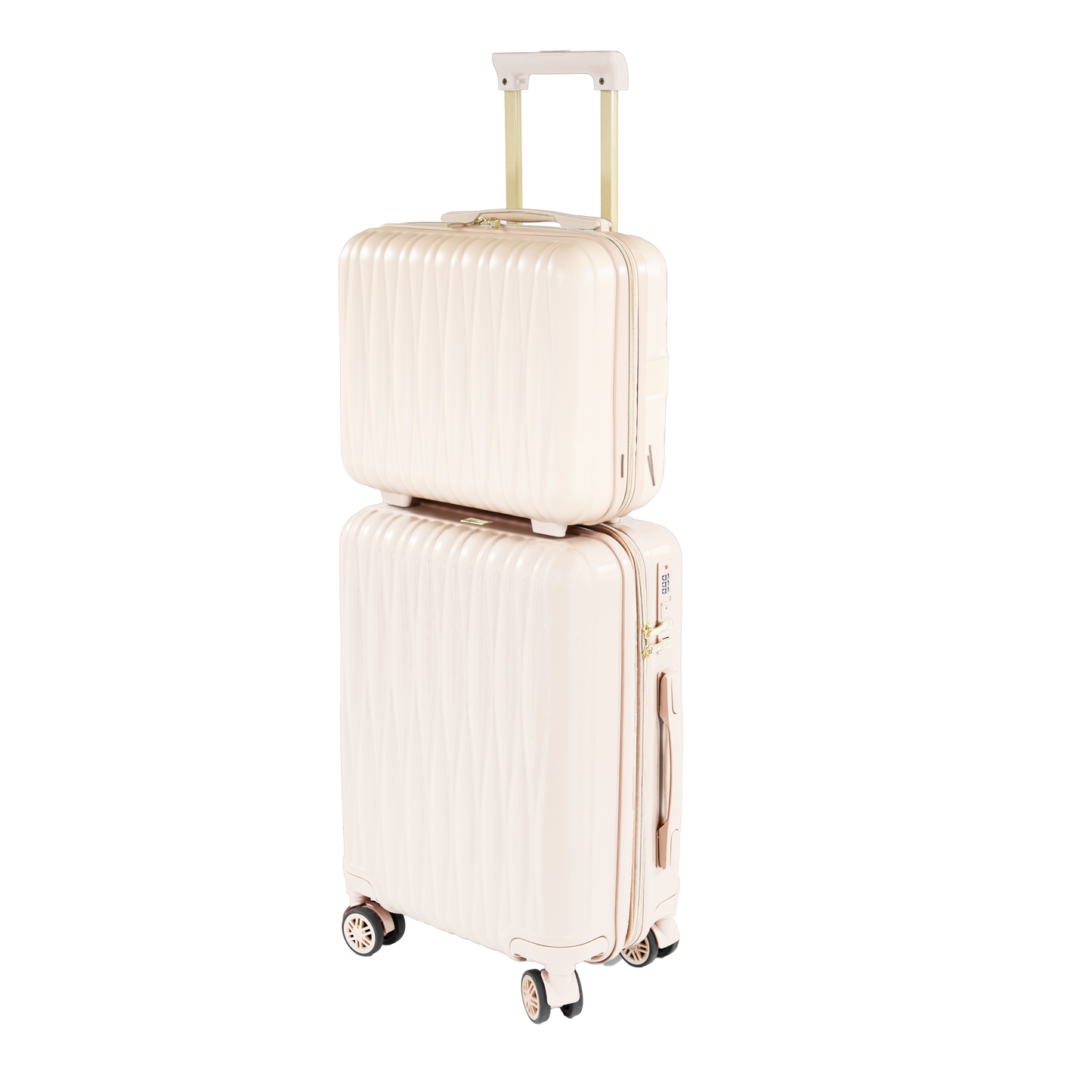 Ms. Jetsetter 2-Piece Expandable Luggage Set with Bonus Shoe Bag & 3-Piece Packing Cube Set