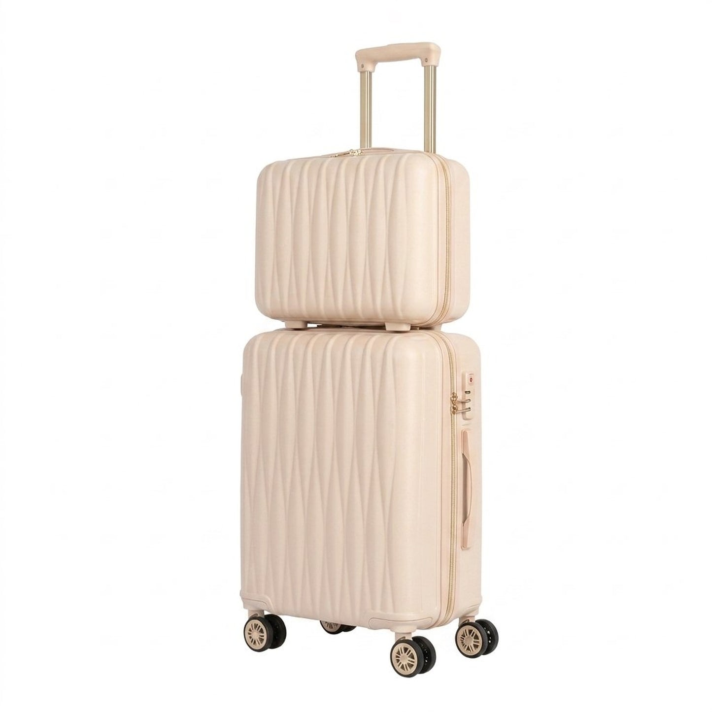 Ms. Jetsetter 2-Piece Expandable Luggage Set with Bonus Shoe Bag & 3-Piece Packing Cube Set