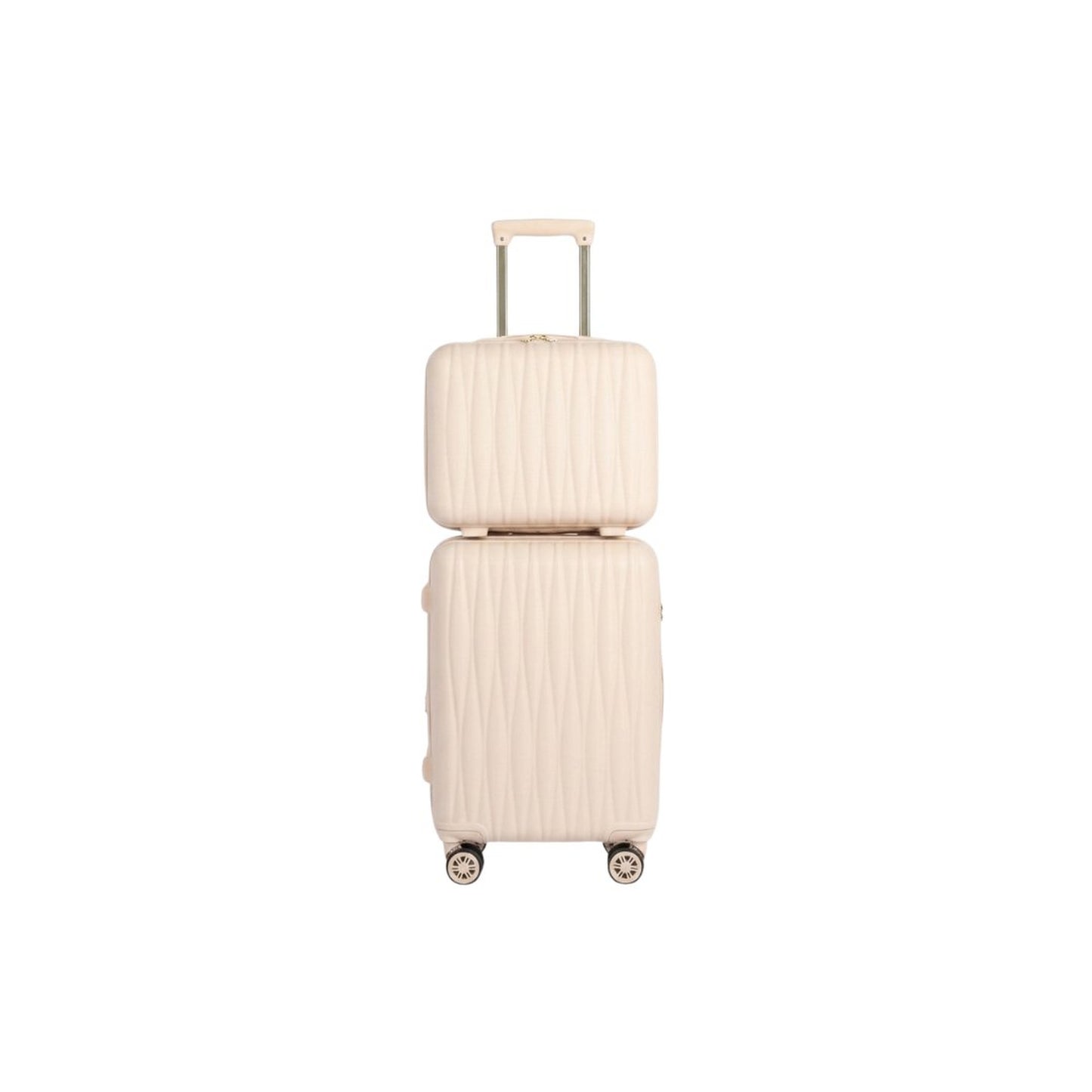 Ms. Jetsetter 2-Piece Expandable Luggage Set with Bonus Shoe Bag & 3-Piece Packing Cube Set