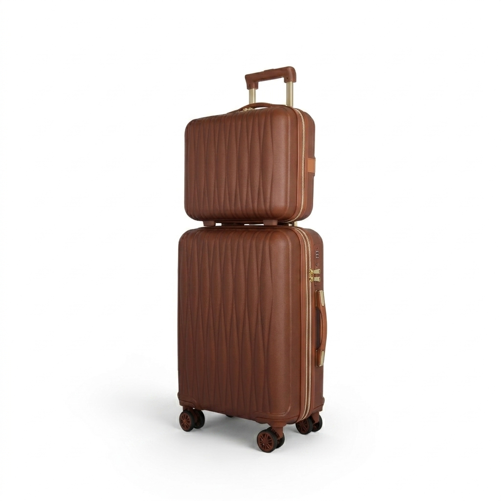 MASU LongSleeb-T 48 Brown ブラウン Carry-On 2-Piece Expandable Luggage Set with Bonus Shoe Bag & 3
