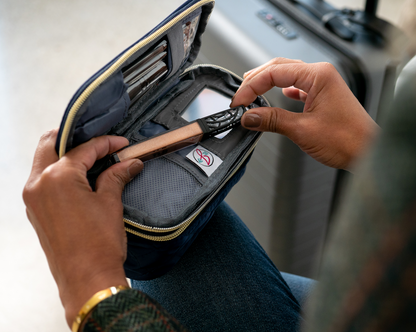 Ms. J Travel Makeup Case | With Mirror and Travel-Sized Makeup Brushes