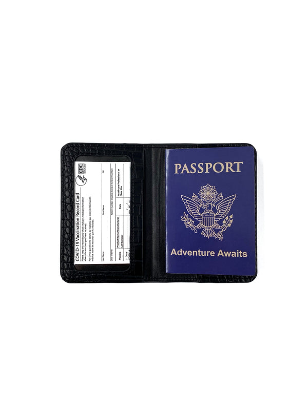 Passport & Vaccine Card Holder | Black