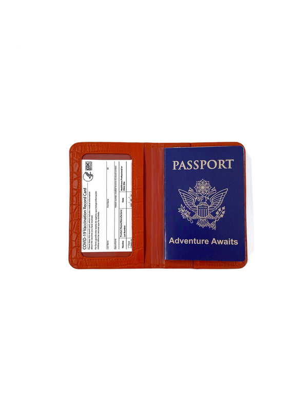 Passport & Vaccine Card Holder | Rust
