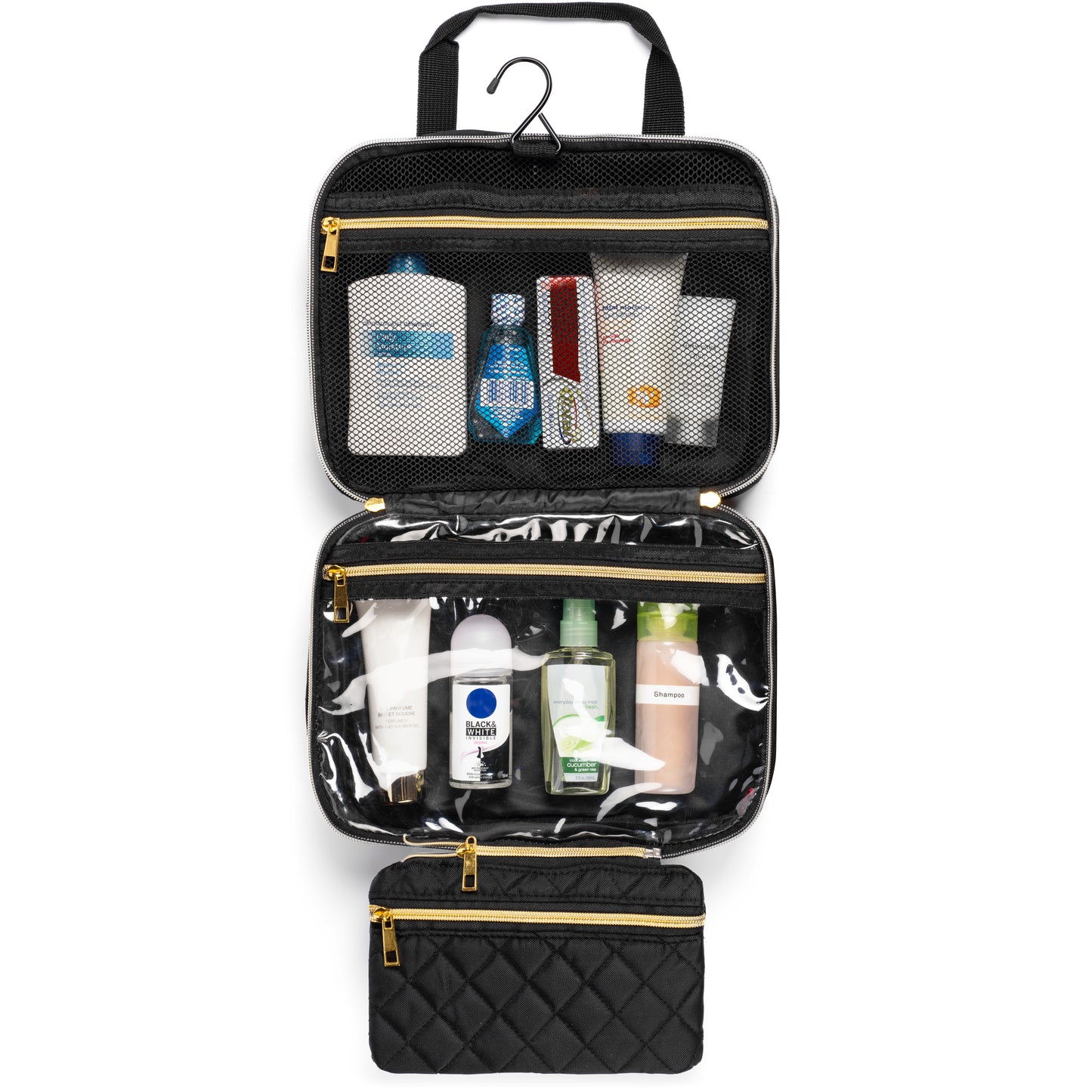 hanging travel makeup bag Hanging Toiletry Bag Black